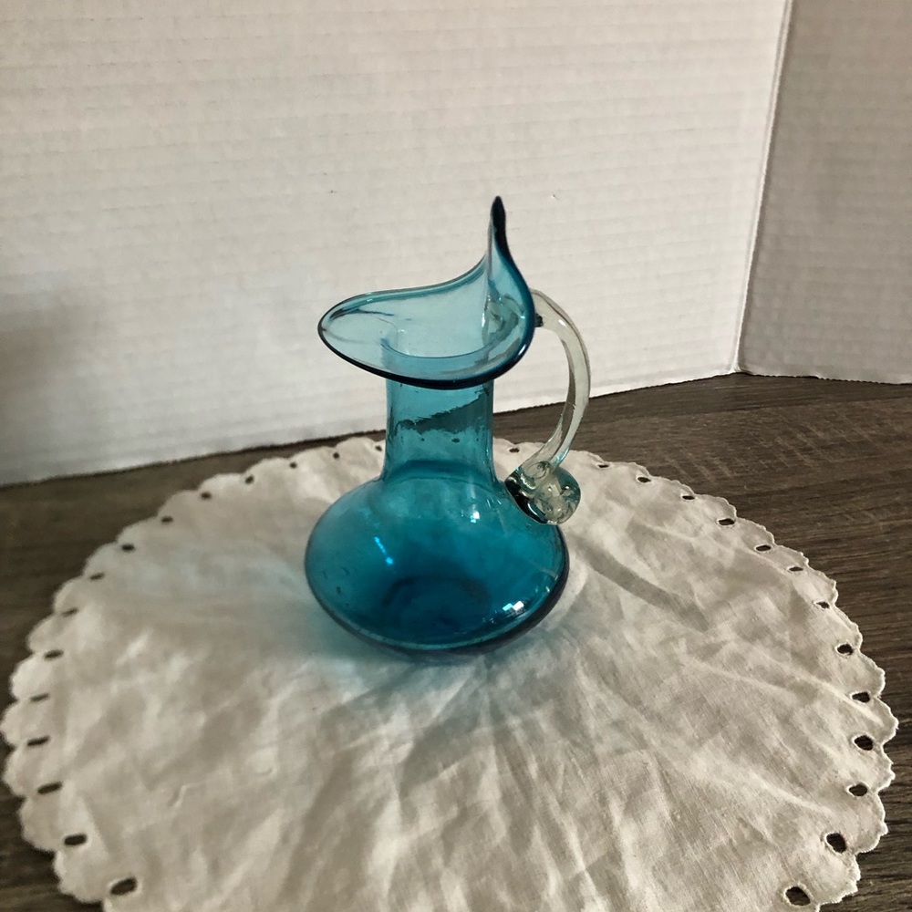 Vtg Hand Blown Glass Jack in the Pulpit Bud Vase